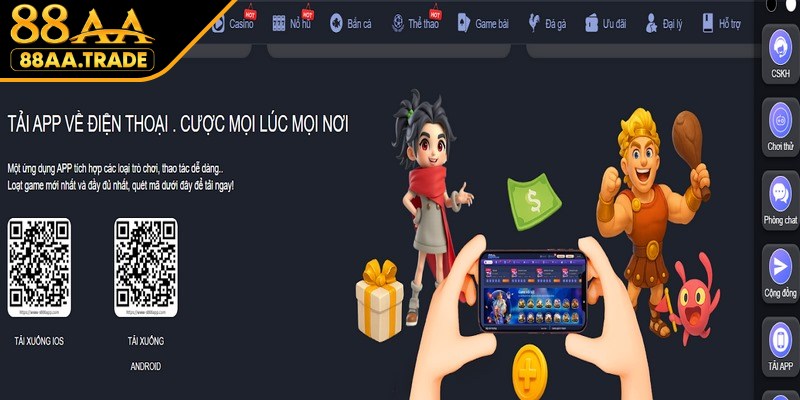 88AA là nền tảng giải trí hàng đầu với ứng dụng trên mọi thiết bị